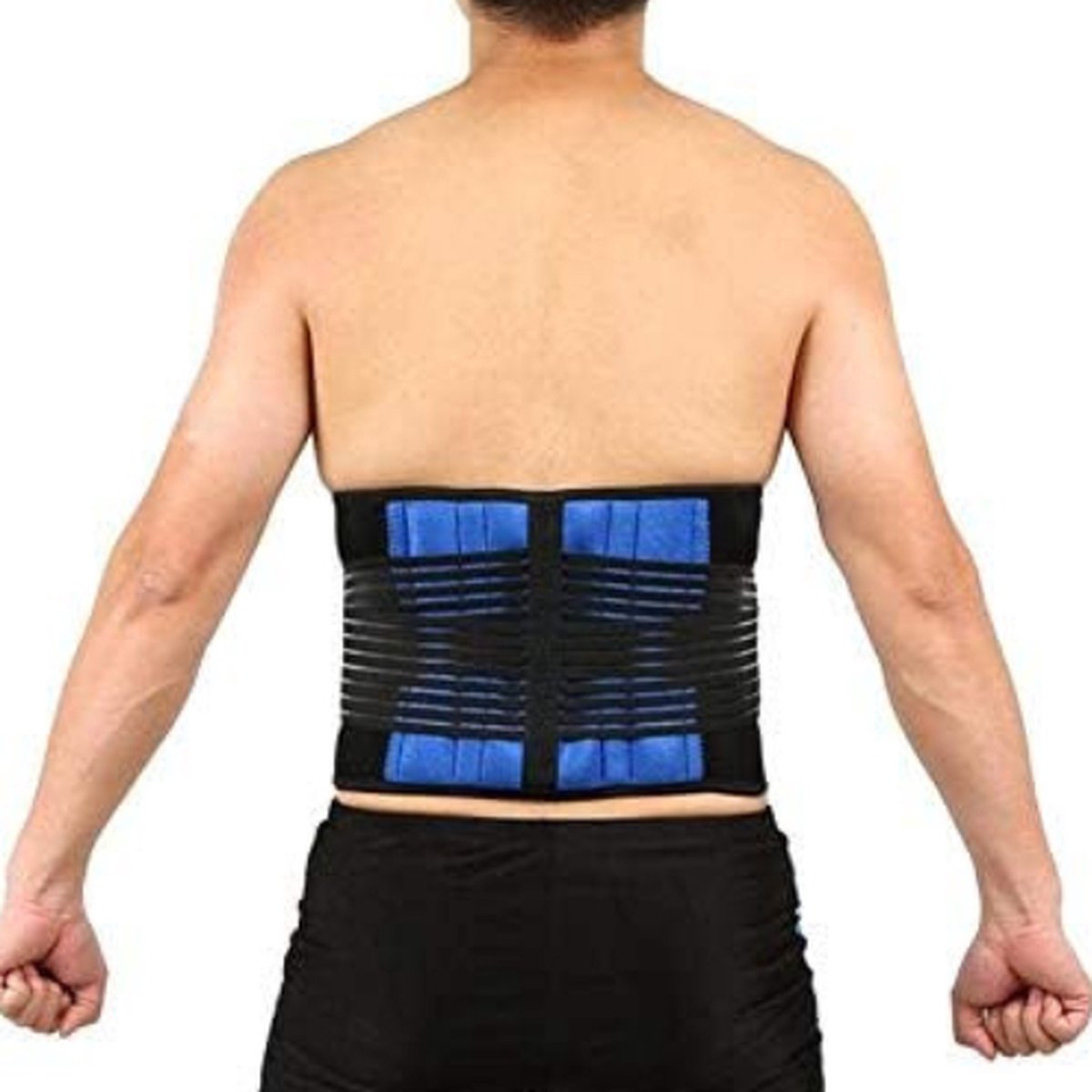 Rug brace voor onderrug - Rugband met 4 Flexibele Baleinen voor Lage Rugpijn - Ondersteunt Onderrug en Corrigeert Houding - Verstelbare Rugsteun voor Pijnbestrijding - Zwart - XL