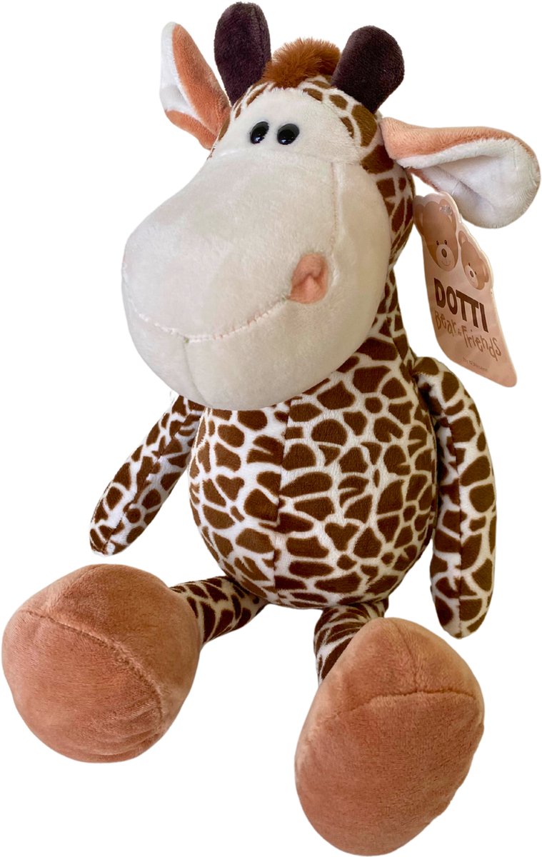 Dotti Bear & Friends - Afrika dier pluche Medium - 26 cm - Giraf pluche