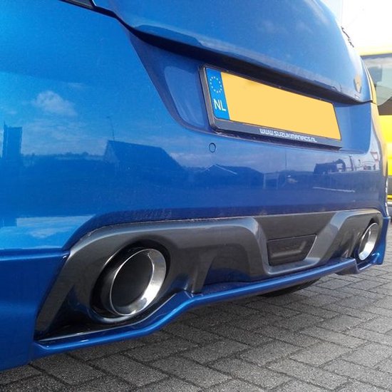 Simoni Racing Uitlaatsierstuk Rond/Schuin RVS Zwart - 115xL210mm - Montage 38-63mm | - Uitlaatsierstuk