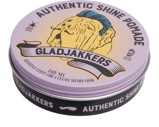 Gladjakkers Authentic Shine Pomade - 140ML - Waterbasis - Slick back