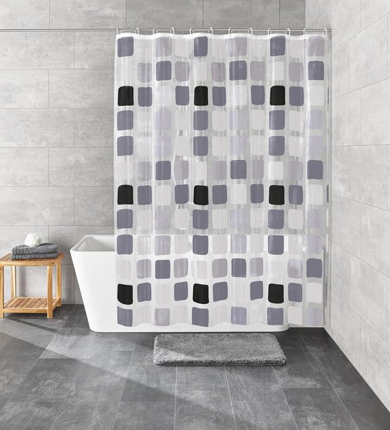 WENKO 25239100 - Douchegordijn AGATE 180x200 cm veelkleurig