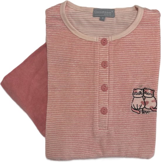 Poeder roze badstof pyjama Comtessa | Gratis verzending vanaf 40