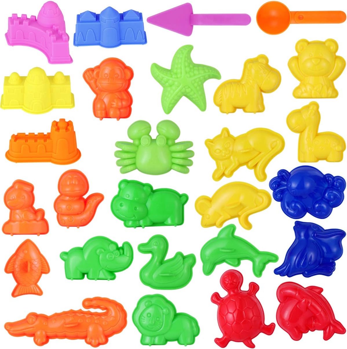 Equivera Kinetisch Zand Vormpjes - Vormpjes Kinetisch Zand voor Binnen - Kinetisch Zand Speelgoed - Cadeau voor Kinderen - Magisch Zand Vormpjes