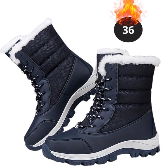 Nivard Snowboots - Sneeuwschoenen - Sneeuwboots - Dames - Wintersport - Ski - Skischoenen - Blauw - 36- Laarzen