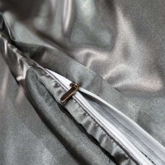 Bovista Beddengoed - Housse de couette - Dekbed - Doux - 135 x 200 - Y compris 2x Kussensloop - Argent