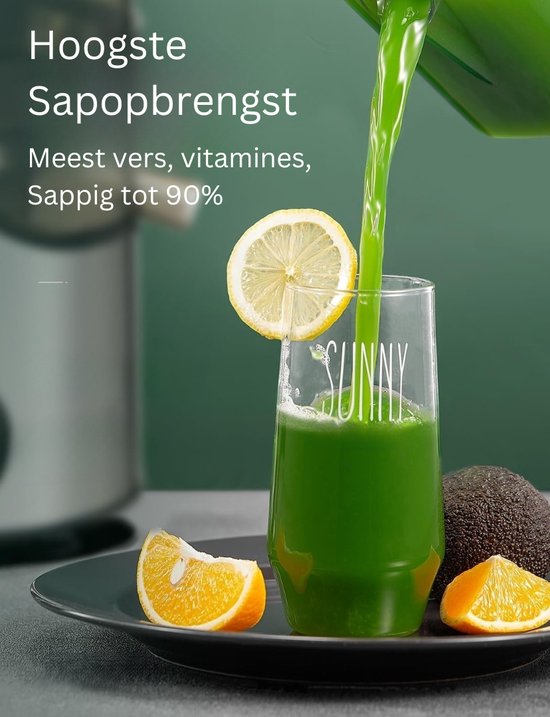 JUILIST® Sapcentrifuges Groenten En Fruit - Slowjuicer - Sapcentrifuges - Juicer Machine - Juicer - 3 Instellingen - Met Reinigingsborstel - Gemakkelijk Te Reinigen - Krachtige Motor - Ingebouwde Schuimafscheider - Bescherming Tegen Oververhitte van JUILIST — afbeelding 3