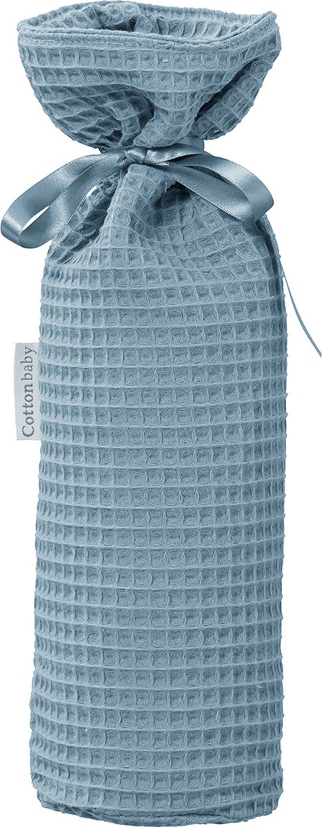 Goedkoopste Cottonbaby Kruikzak wafel/badstof - oudblauw