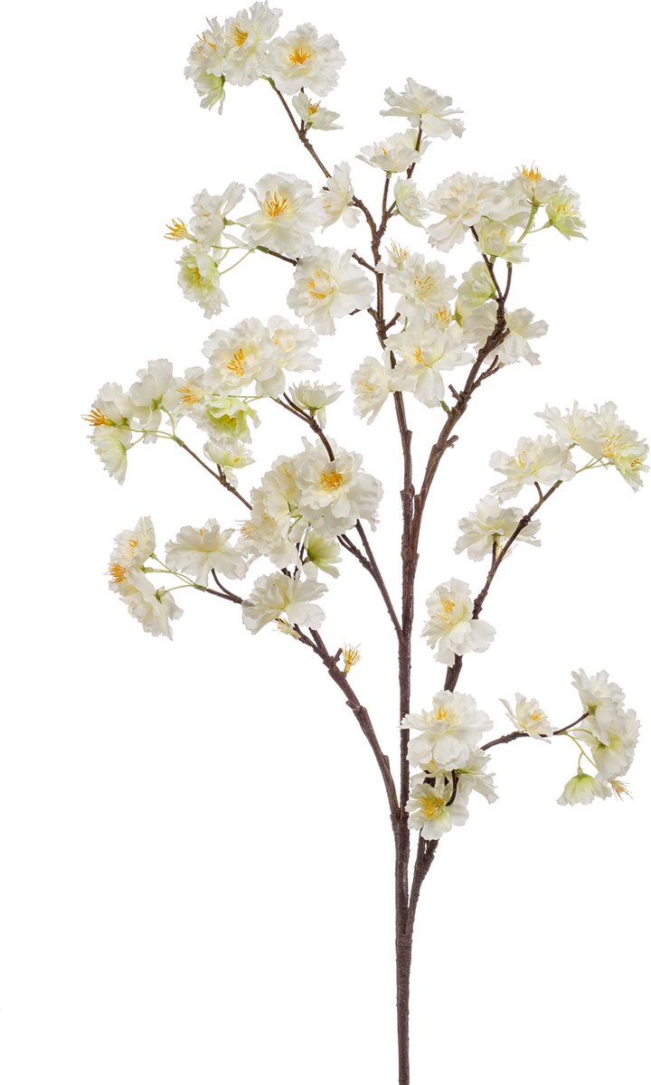 Emerald - Kunstbloem Kersenbloesem 120cm crème - Kunstplant voor binnen