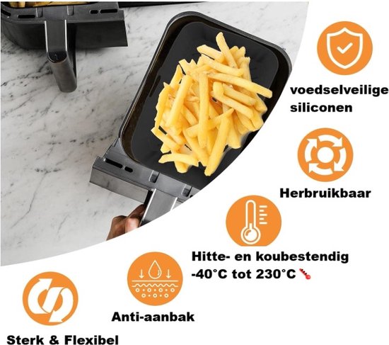 Moule Silicone Air Fryer Double Stack Xl Ninja Airfryer Lot De 2 Accessoires Pour Friteuse À Air Chaud,Accessoires Avec Ninja Af300Eu,Af400Eu ,Af451Eu,Sl400Eu,Af500De,Access - Electroménager Sl400eu Ninja