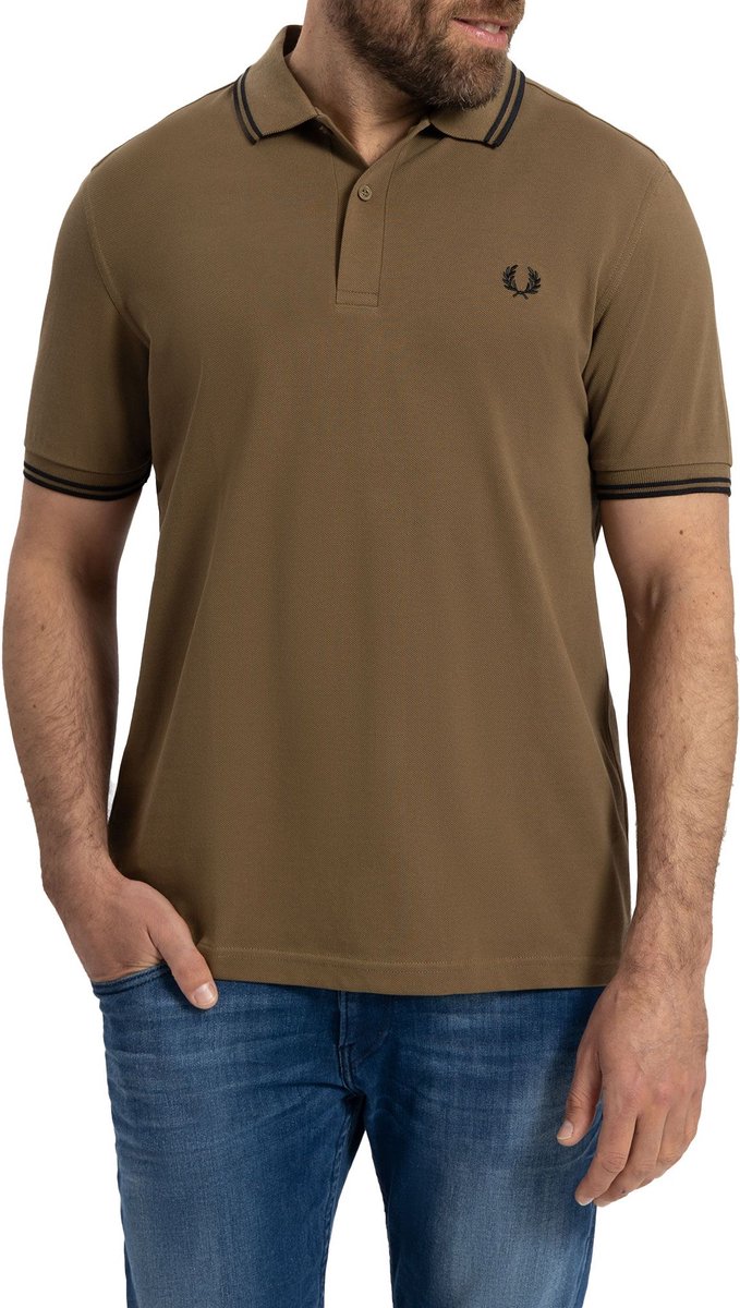 Fred Perry Polo Modern-fit Heren Poloshirt Bruin