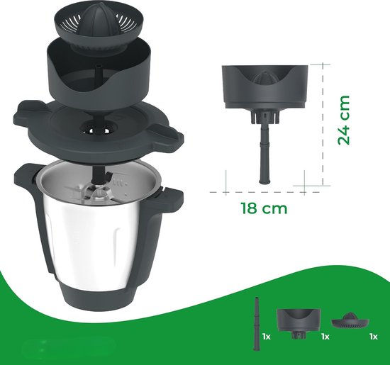Sapcentrifuge - juicer - groente en fruit - instelbaar - 200 watt
