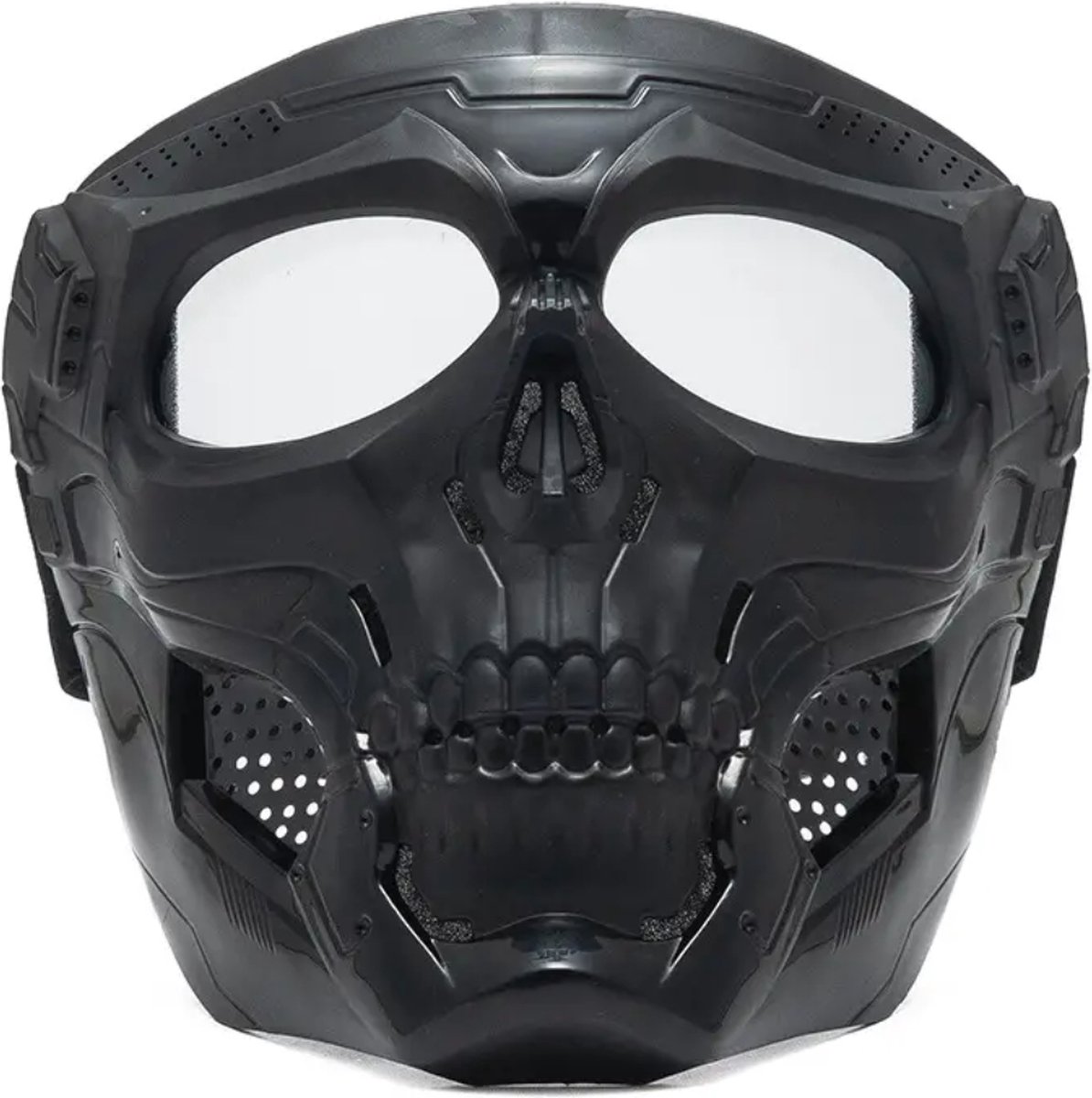 Bovista Airsoft Masker Paintball Mask Tactical Helmet Helm Skelet Vizier Wit