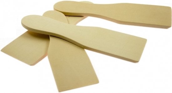 Gourmet spatels - 4x stuks - 15 cm - hout - bak spatels - bakken - gourmetten