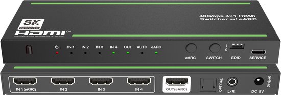 hdmi splitter hdmi embedded audio NÖRDIC HDMI Switch 8K HDMI Switch naar HDR Dolby