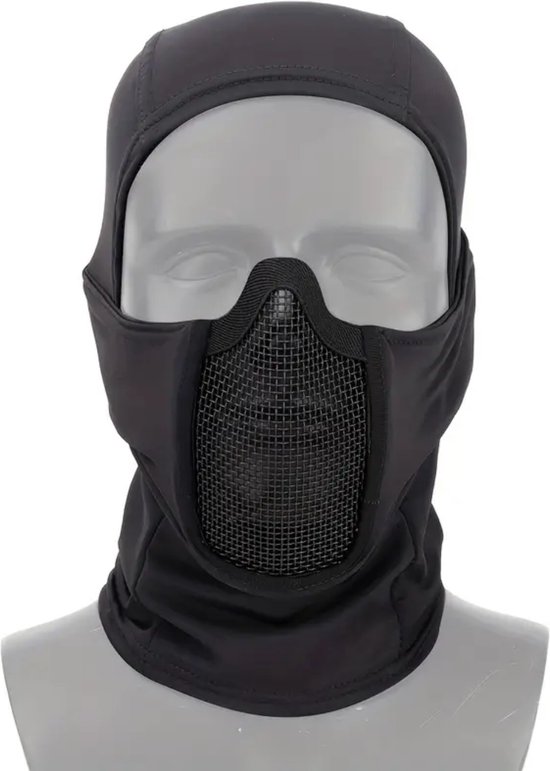 Bovista Airsoft Masker - Paintball - Mask - Tactical Helmet - Helm - Zwart