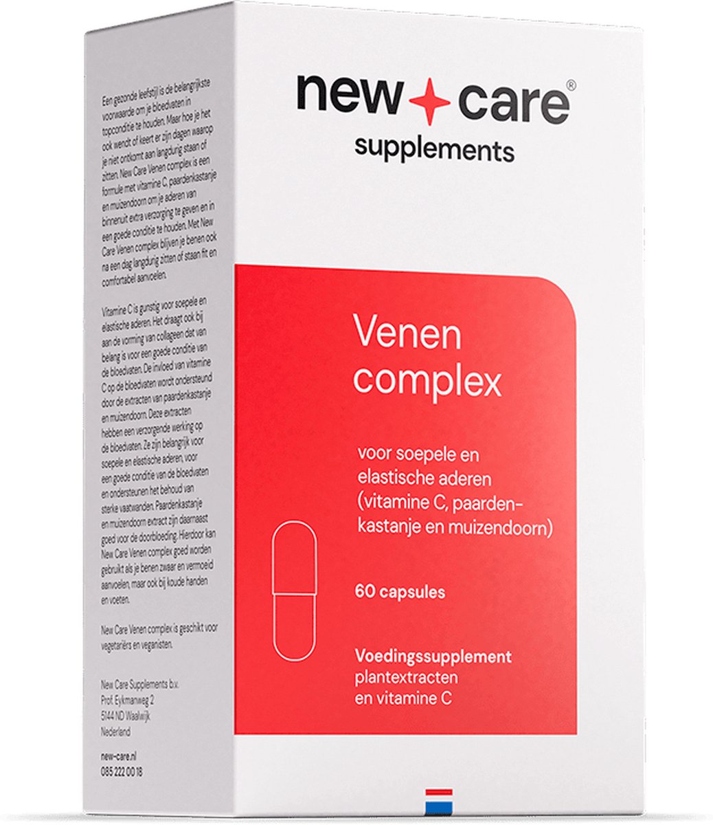 Goedkoopste New Care Venen complex - bij zware en vermoeide benen - aderen - 60 capsules - vegan