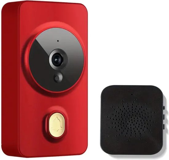 Bovista Videodeurbel met Camera en Wifi - Draadloos Rood - Bovista - €79,95