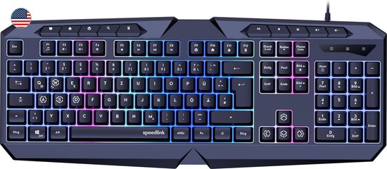 Speedlink LUDICIUM - Gaming Toetsenbord - RGB - US Qwerty - Zwart