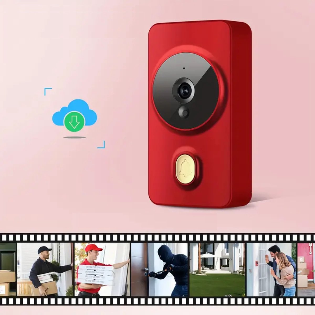 Bovista Videodeurbel Draadloos Met Camera En Wifi Grijs - afbeelding 3