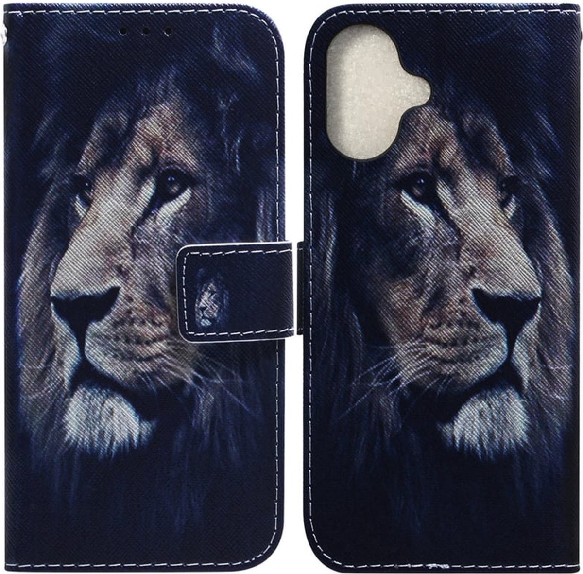 BookCover Etui Hoes Mapje geschikt voor iPhone 16 - Leeuw