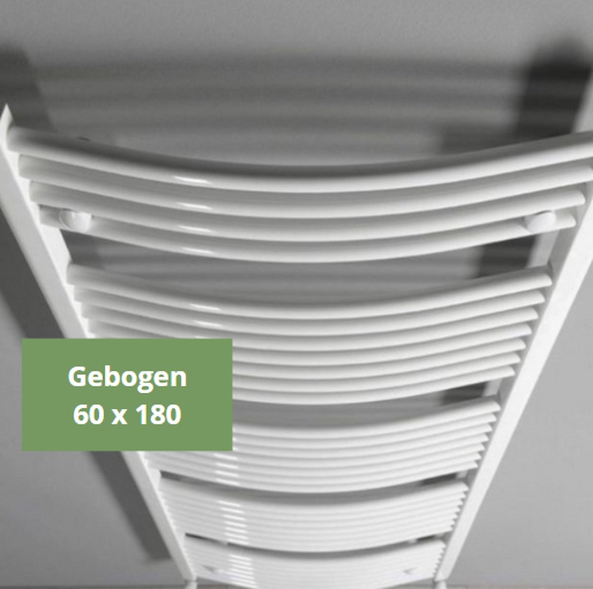 SYLRO® GIBRALTAR - ELEKTRISCHE BADKAMER RADIATOR - GEBOGEN - WIFI - 60 x 180cm - WIT