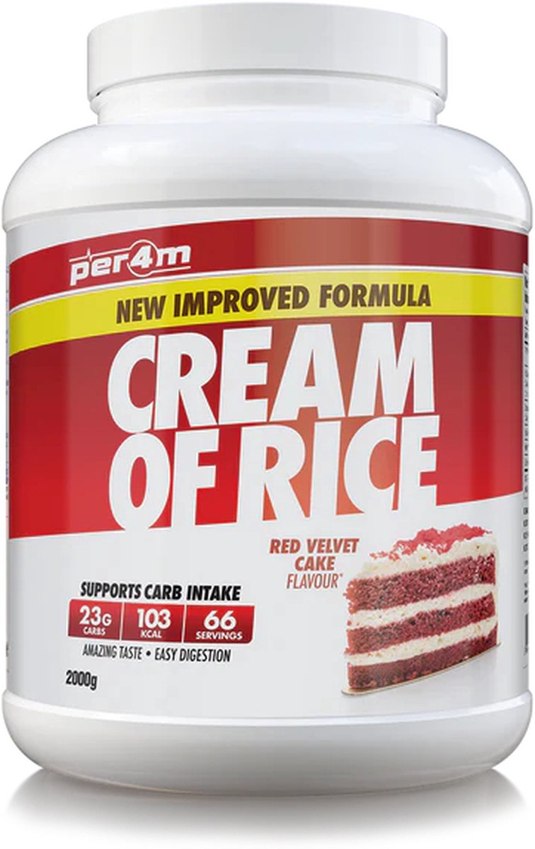 Goedkoopste Per4m - Cream of Rice - Red Velvet - Weight Gainer - Mass Gainer - COR - Shake - Fitness - Krachttraining - Gym