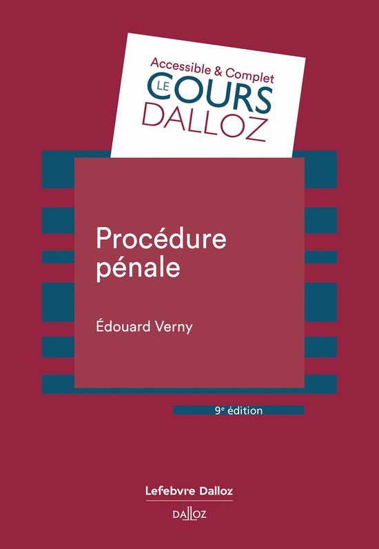 Cours - Procédure pénale 9ed - cover