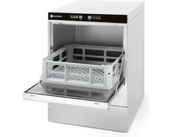 HENDI Compacte vaatwasser – elektronische bediening – roestvrij staal – koudespoelfunctie – 40x40 cm