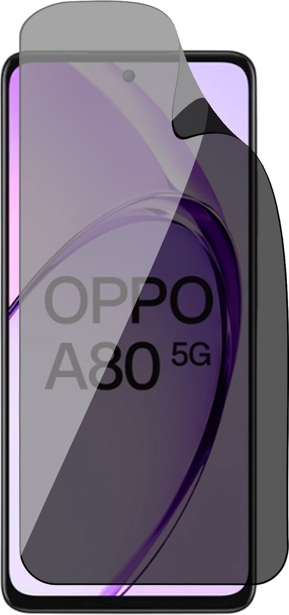 Privacy Screenprotector geschikt voor Oppo A80 - 1x FlexGuard Screen Protector