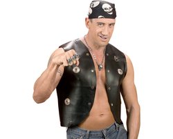 Leren vest motor man