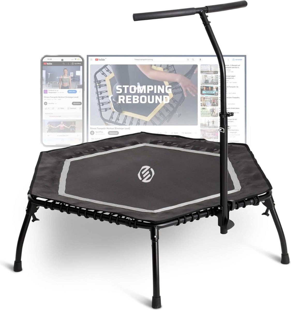 Equivera Rebounder Trampoline Rebouncer Mini Trampoline Rebounder Training Fitness Trampoline Indoor