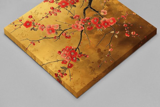 Peinture sur toile carrée - Fleurs - Fleur - 60x60x2 cm