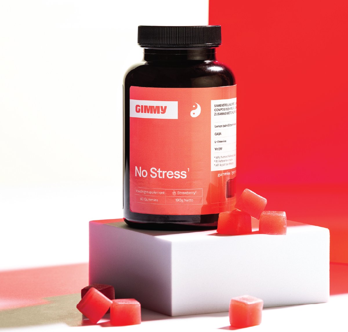Goedkoopste GIMMY No Stress - Premium vitamine gummies tegen stress - geen capsule, poeder of tablet - GABA, Citroenmelisse, Vitamine B11, L-Theanine - Vegan & Suikervrij - ontwikkeld door apothekers - 100 natuurlijk supplement - 60 gummies