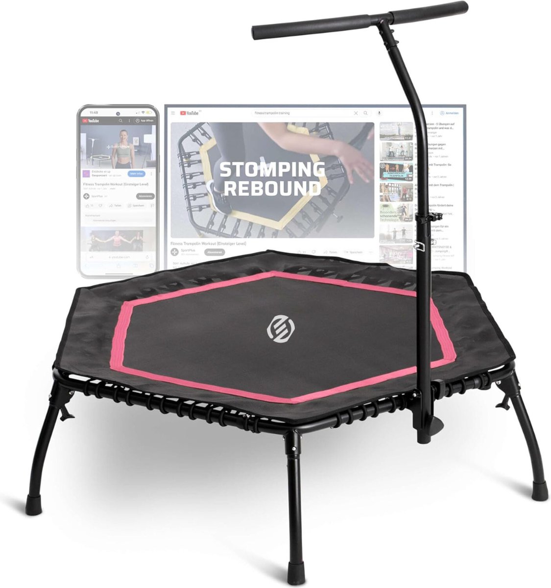 Equivera Rebounder Trampoline - Rebouncer - Mini Trampoline - Rebounder Training - Fitness Trampoline - Indoor