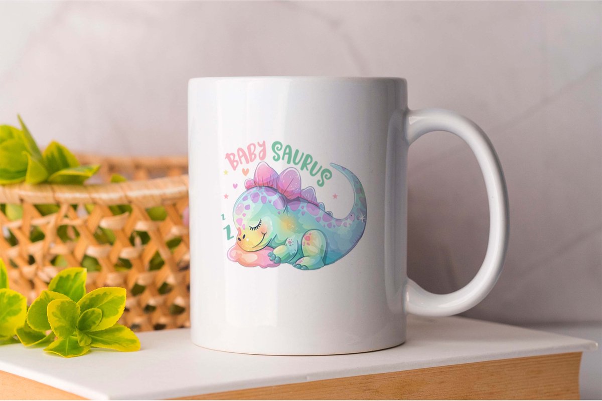 Mok Baby saurus - CutiePie - Adorable - SweetAsPie - TooCute - Schatje - Lieflijk - Schattig - TeSchattig