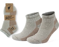 GoWith-2 paar-Alpacawol Wandelsokken voor Dames en Heren-Gevoerde Warme Thermische Merino Mix Kampeer Sokken-Maat 43-46