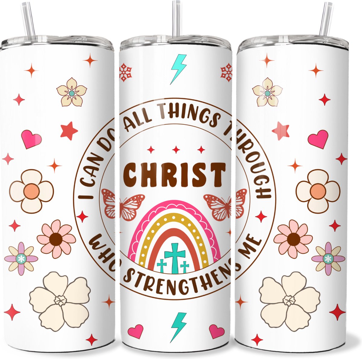 KadoDash - Tumbler - Drinkbeker - Isolatiebeker - Waterfles - Christendom - Christ