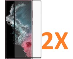 Volledige Glasplaatje Geschikt voor: Samsung Galaxy S22 Ultra - Full Screenprotector 2x - screen protector - volledige glas - bescherming - beschermglas - ZT Accessoires