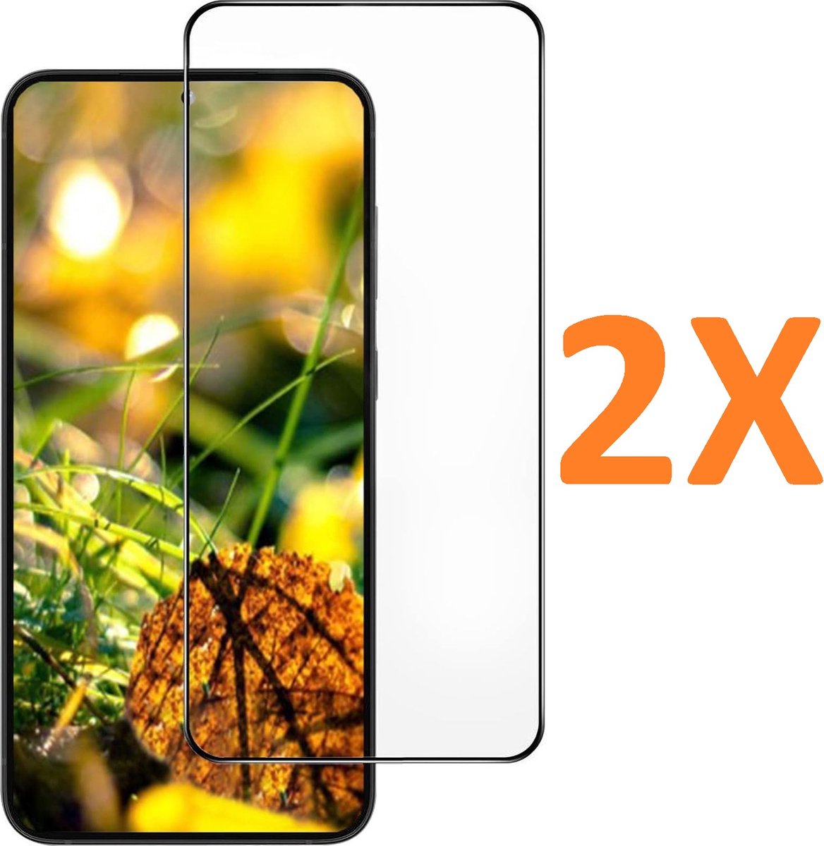 Volledige Glasplaatje Geschikt voor: Samsung Galaxy S23 FE - Full Screenprotector 2x - screen protector - volledige glas - bescherming - beschermglas - ZT Accessoires