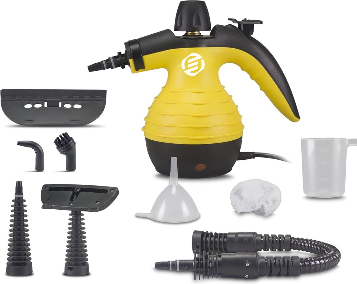Goedkoopste Equivera Stoomreiniger - Handstoomreiniger - Draagbaar - 9 Accessoires - Vlekverwijderaar