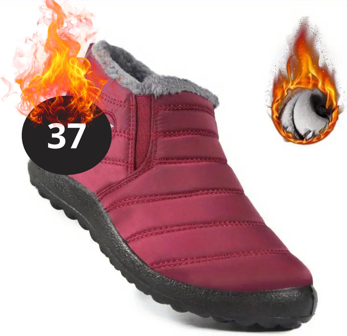Bovista Snowboots Sneeuwschoenen Sneeuwboots Dames Wintersport Ski Skischoenen – 37 Laag Rood