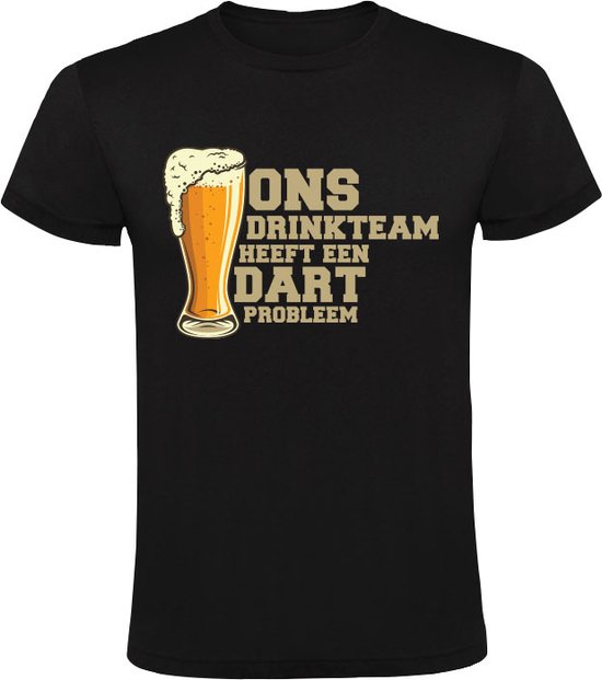 Foto: Dart drinkteam heren t shirt sport feest bier grappig