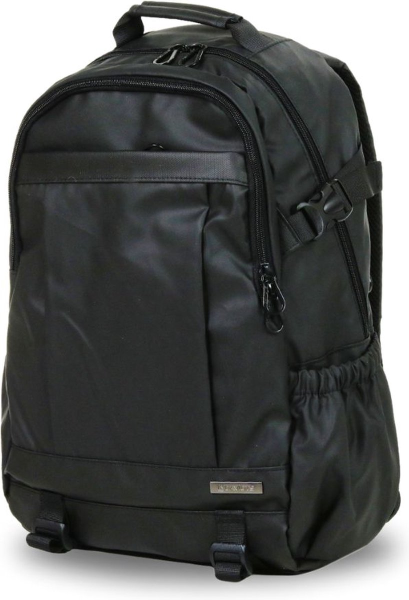 Davidts Rugzak Zwart - 15,6 inch Laptop Rugtas - Computerrugzak - Rugtas Heren & Dames - Rugtas cabineformaat - Vliegreizen