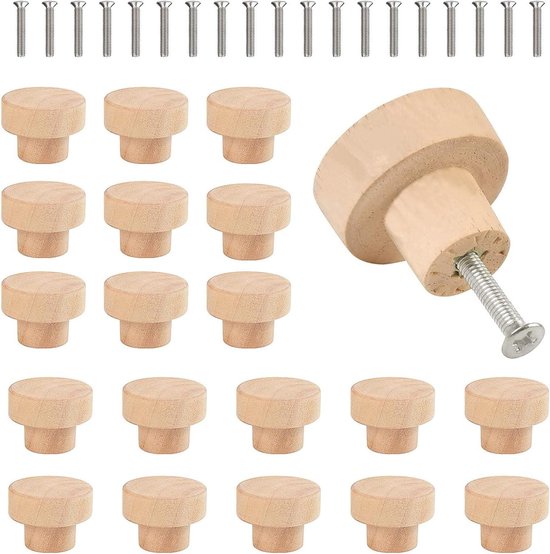Strehknewen 50 stuks houten figuren om te beschilderen, onbeschilderde houten poppen familie, doe-het-zelf houten kegels van natuurlijk hout voor bruiloft, verjaardag, Kerstmis en knutselprojecten