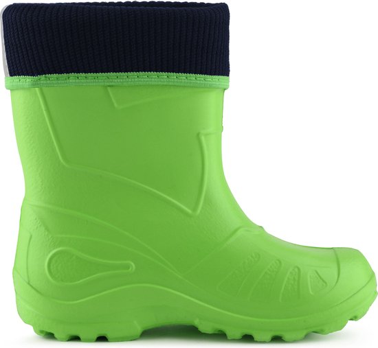 Ladeheid Kinder Regenlaarzen - Rubber - met Binnenschoen - EVA - Wasbare Binnenschoen - LA-KL-EVA-Kids - Groen - 25