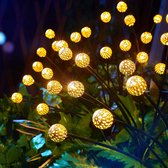 GardenXL Éclairage Énergie de Jardin - Éclairage Solar de Jardin - Éclairage extérieur - Lampes d'Extérieur - Étanche - Boules Dorées - 8 LEDS