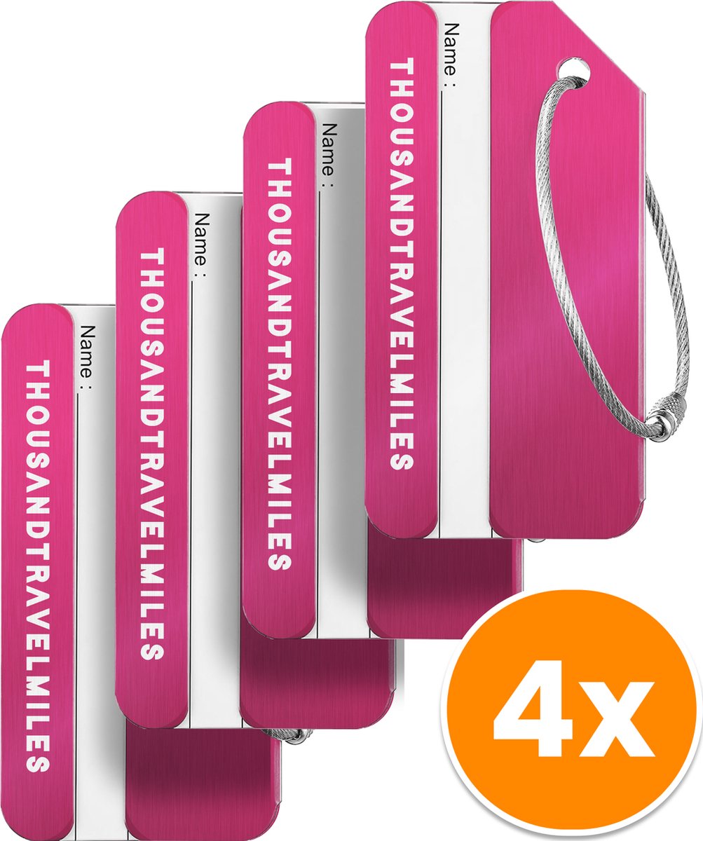Bol.com Bagagelabel – Kofferlabel – Aluminium Bagagelabel – Kofferlabel – Bagagelabels voor koffers – Luggage tag – Naamlabels –... aanbieding