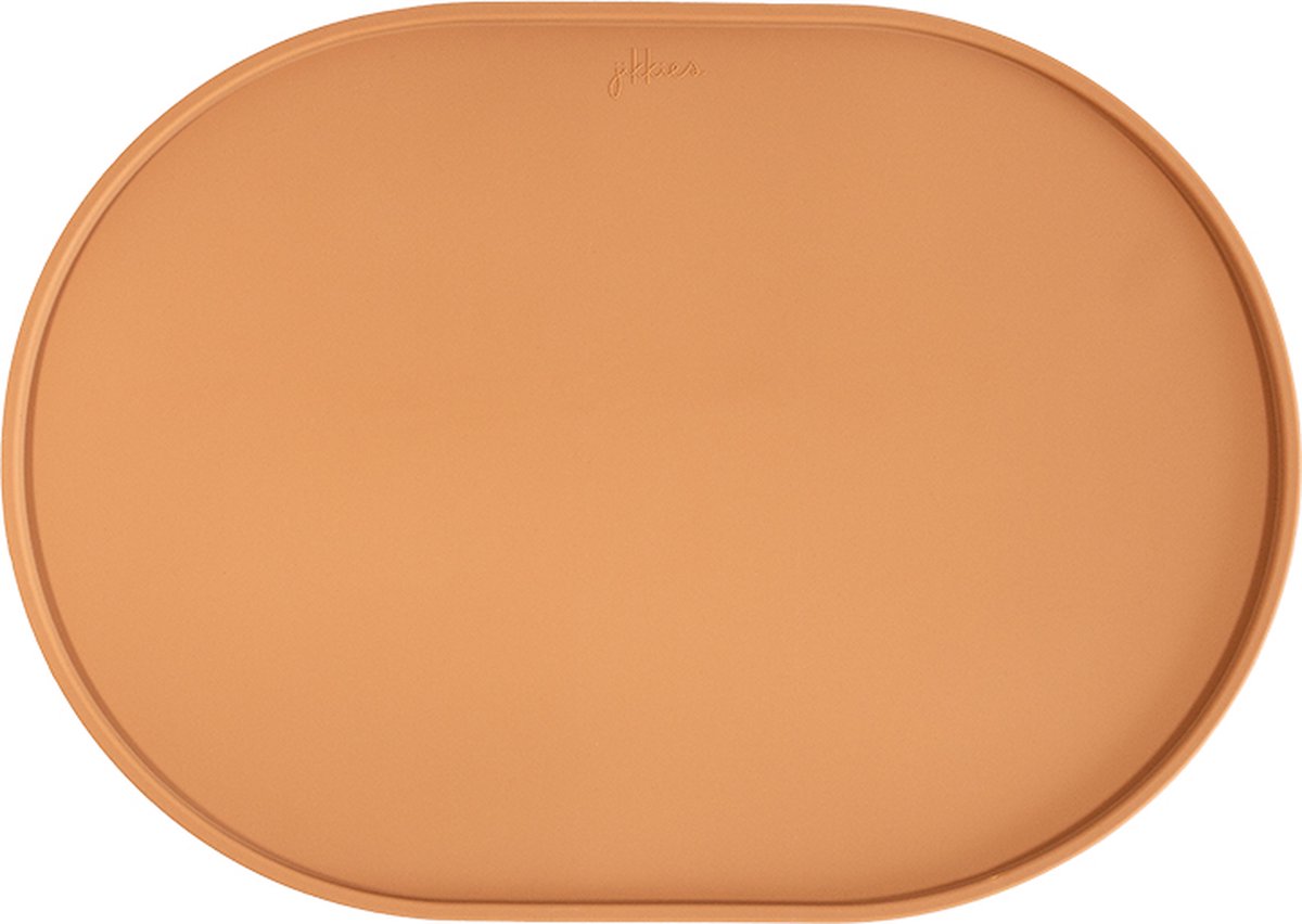 Goedkoopste Jikkies® - Siliconen Placemat - Siliconen - Taupe - Antislip - Ondergrond voor je Kleintje - Extra Groot - Opstaande Rand - Veilig - Voldoet aan EN-normen - Magnetron & Vaatwasser bestendig - Combinatie van een Placemat & een Bord