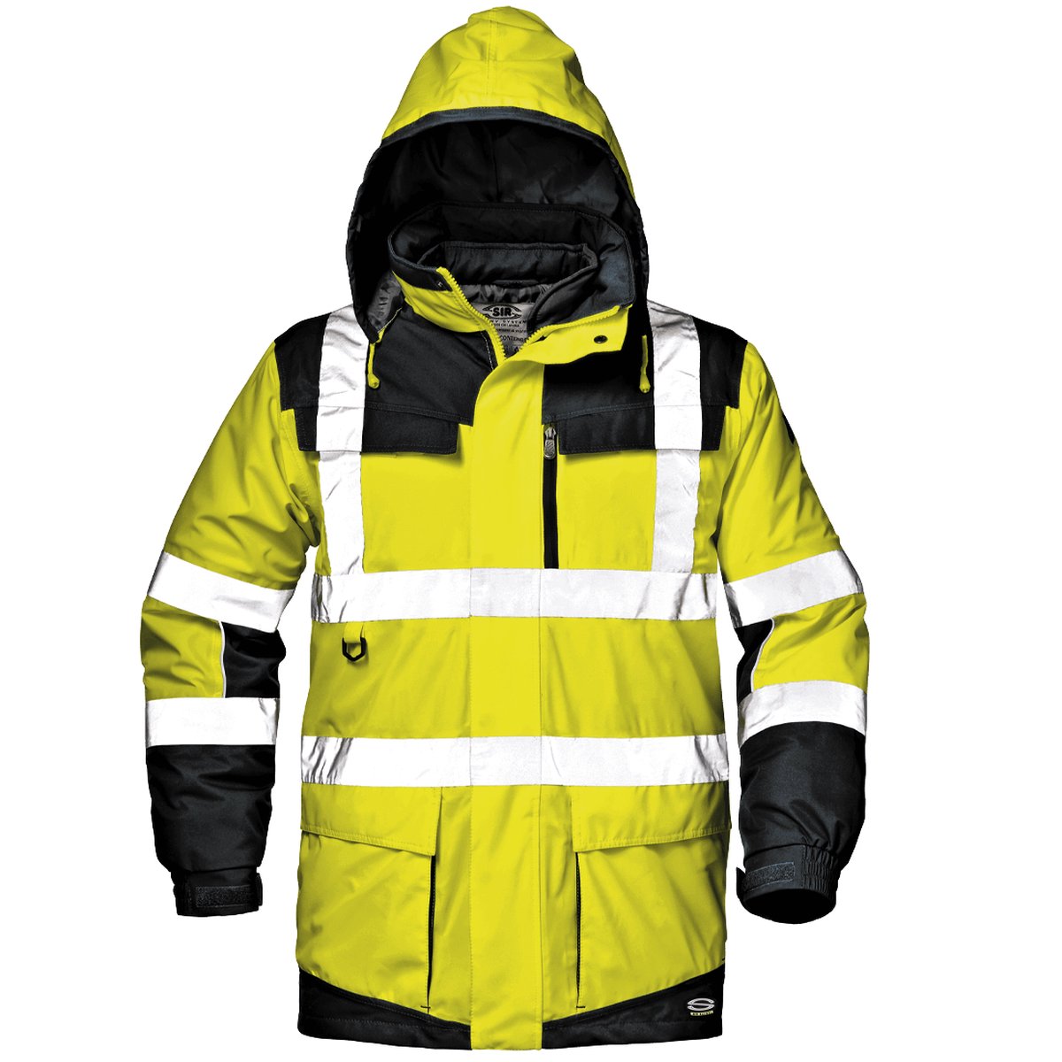 SIR SAFETY REGIMENTAL SPLIT Hi Vis Reflecterend 3-in-1 Werkjas HEREN Veiligheidsjas Geel Zwart - Waterdicht - Winddicht - Afneembare Mouwen