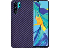Techsuit Carbonite FiberShell Carbon Back Cover Case pour Huawei P30 Pro / P30 Pro New Edition - Violet